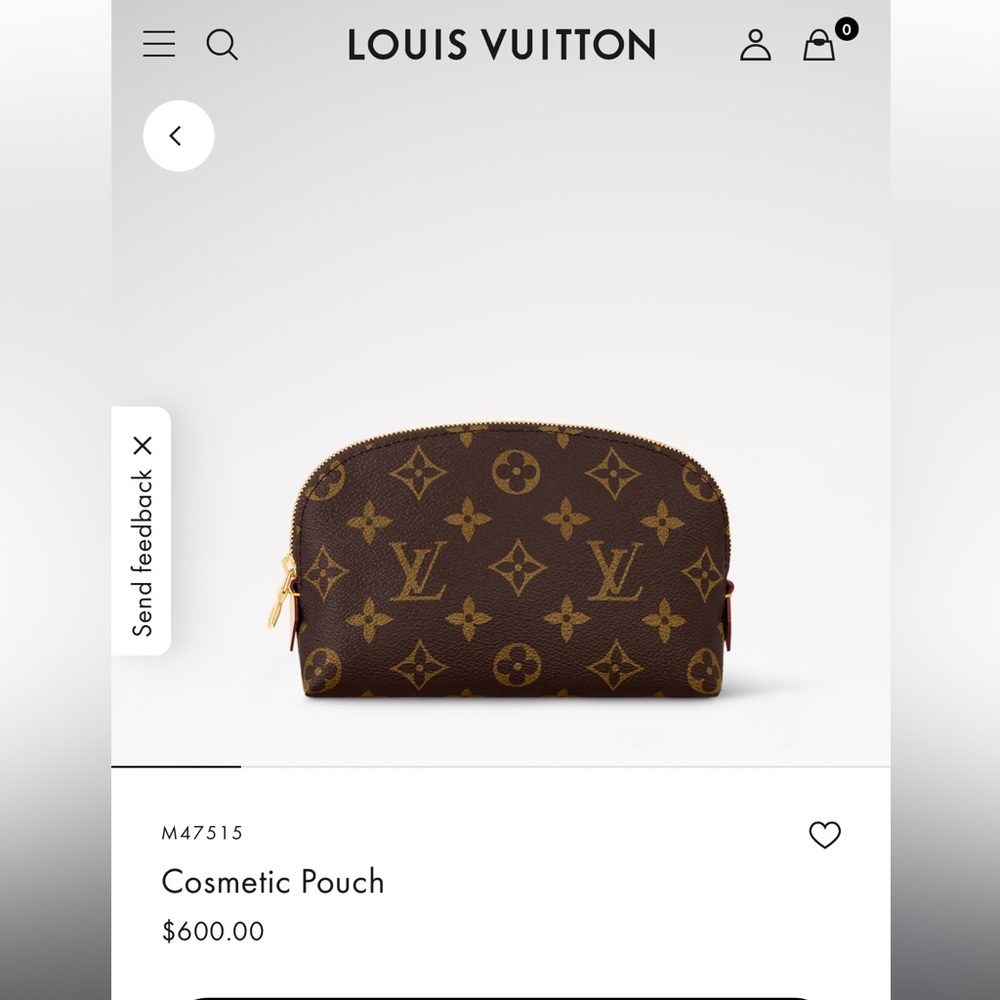 LIKE NEW!! Louis Vuitton Brown Monogram Cosmetic Pouch